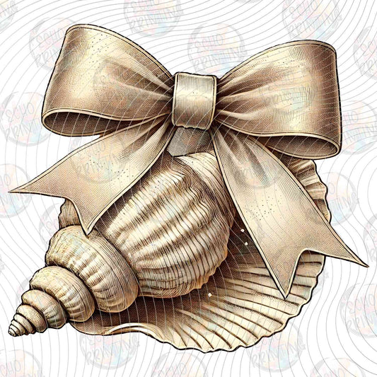 SMRG 612 - RUSTIC SEASHELL AND BOW DESIGN
