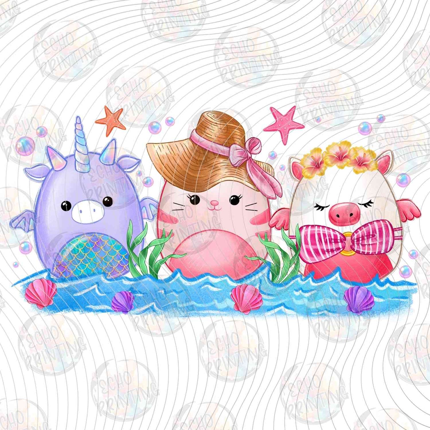 SMRG 669 - BEACH BUMS KAWAII CHARACTERS