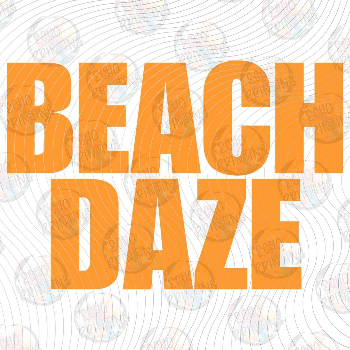 SMRG 670 - BEACH DAZE BOLD ORANGE TEXT