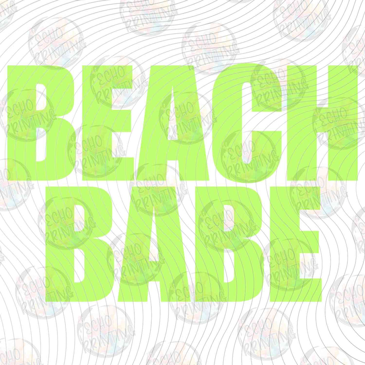 SMRG 674 - BEACH BABE NEON GREEN TEXT