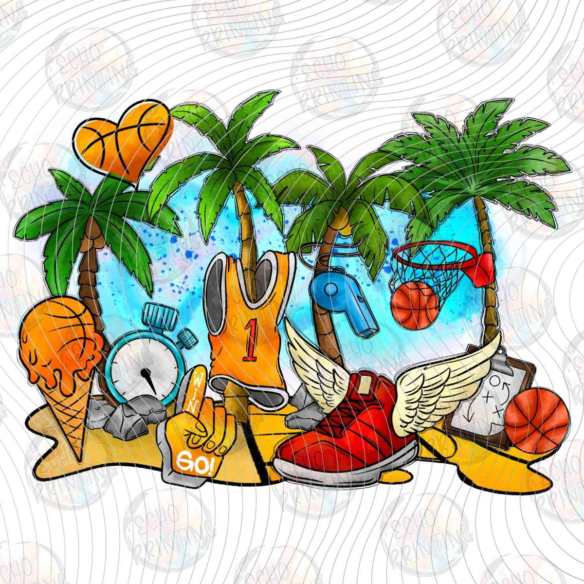 SMRG 678 - TROPICAL BEACH HAMMOCK SCENE