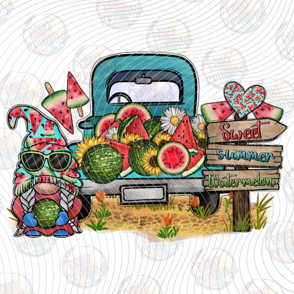 SMRG 693 - VINTAGE TRUCK WATERMELON HARVEST