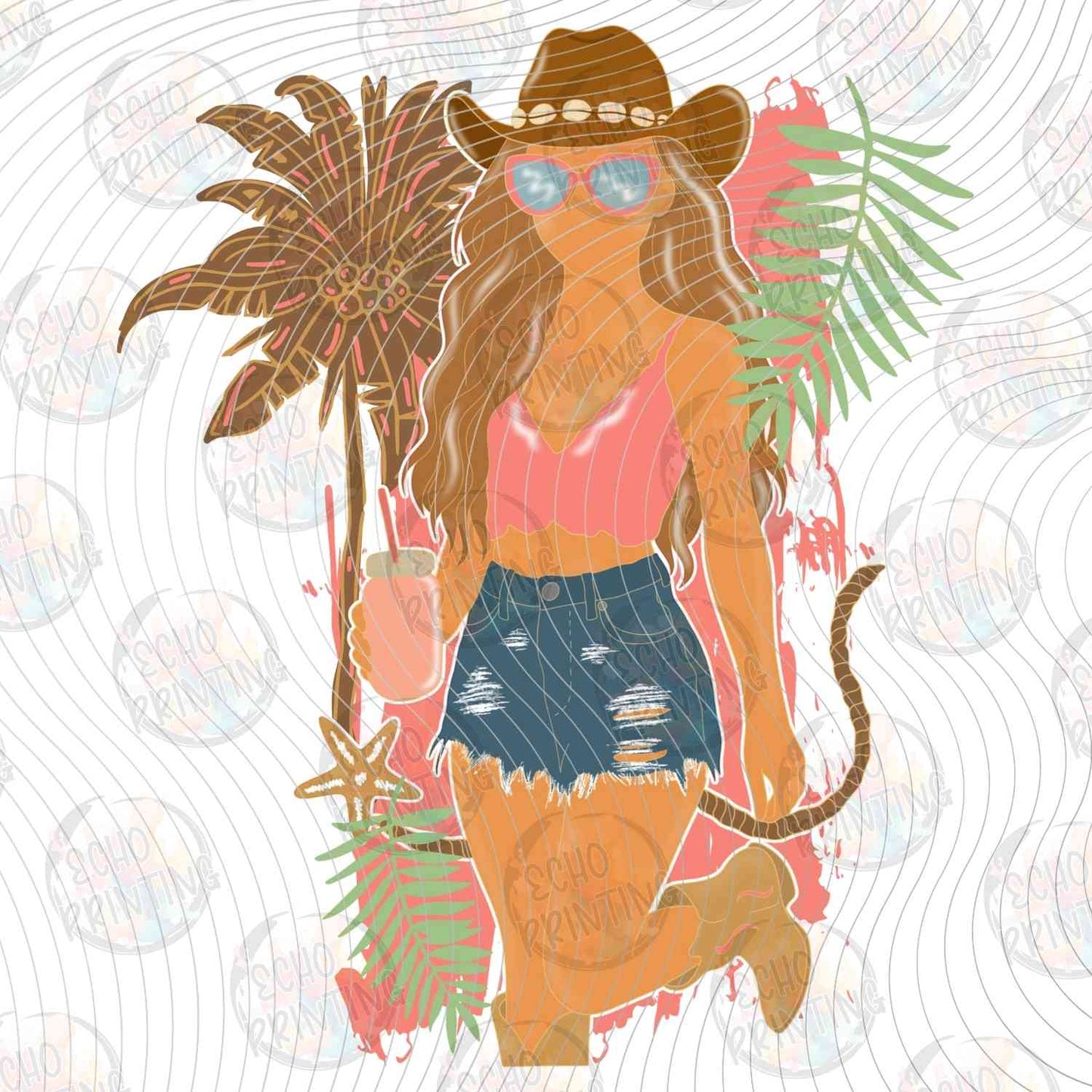 SMRG 750 - COASTAL COWGIRL TROPICAL PALMS