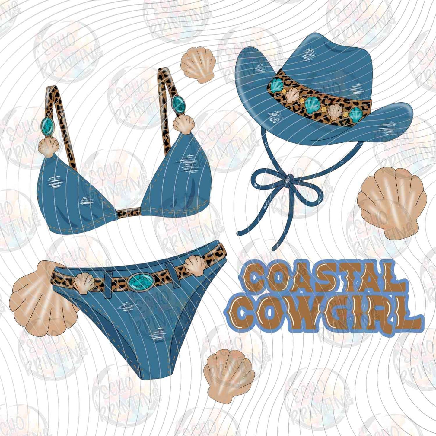 SMRG 753 - COASTAL COWGIRL BIKINI AND HAT