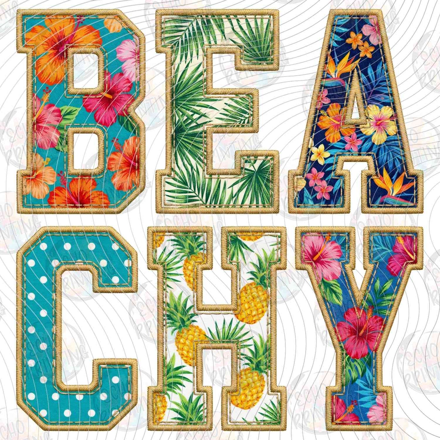 SMRG 877 - BEACHY FLORAL LETTERS