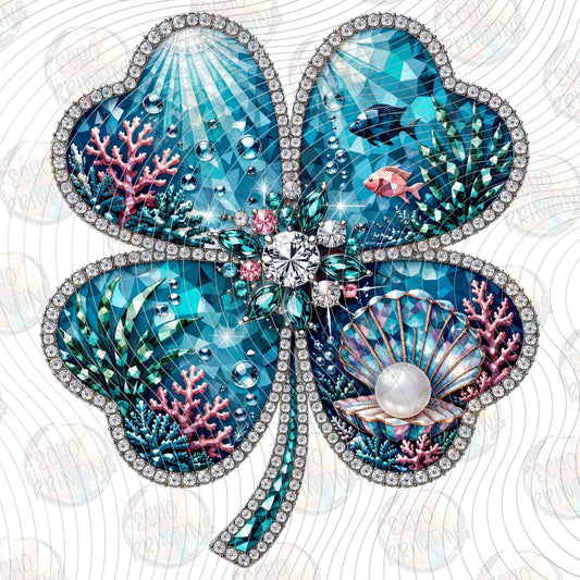 SMRG 878 - BLUE JEWELED SHAMROCK
