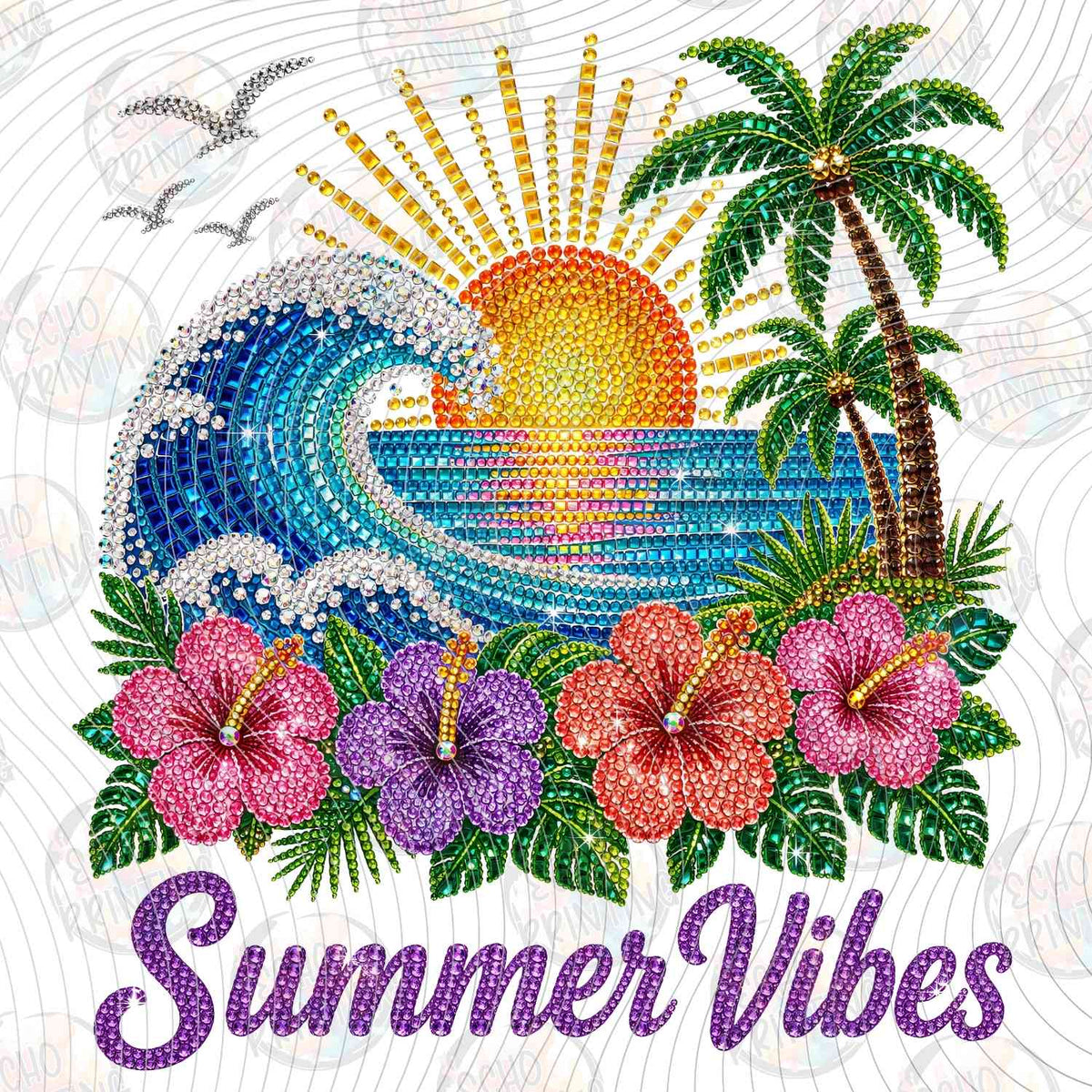 SMRG 879 - SUMMER VIBES BEACH SCENE CIRCLE