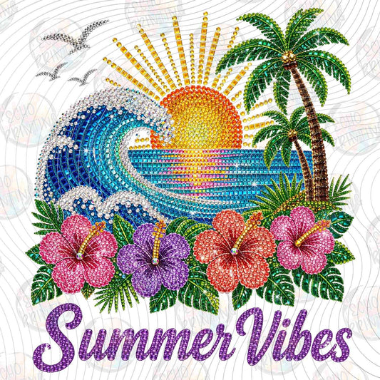 SMRG 879 - SUMMER VIBES BEACH SCENE CIRCLE