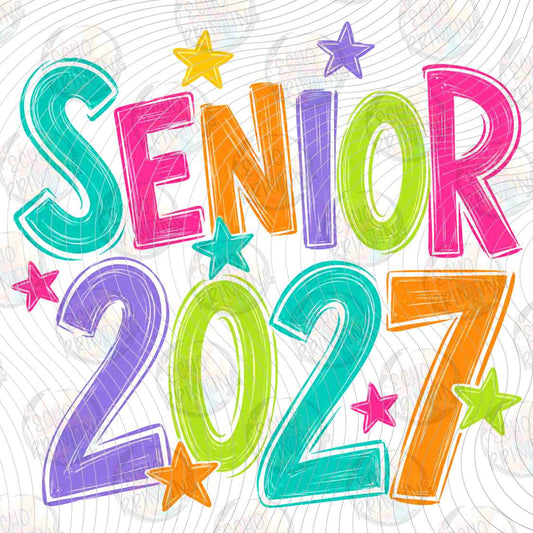 SGRG 8 - COLORFUL SENIOR 2027 LETTERING