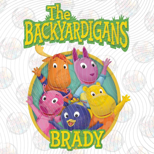TBGRD 1 - THE BACKYARD FRIENDS CHARACTERS IN CIRCLE