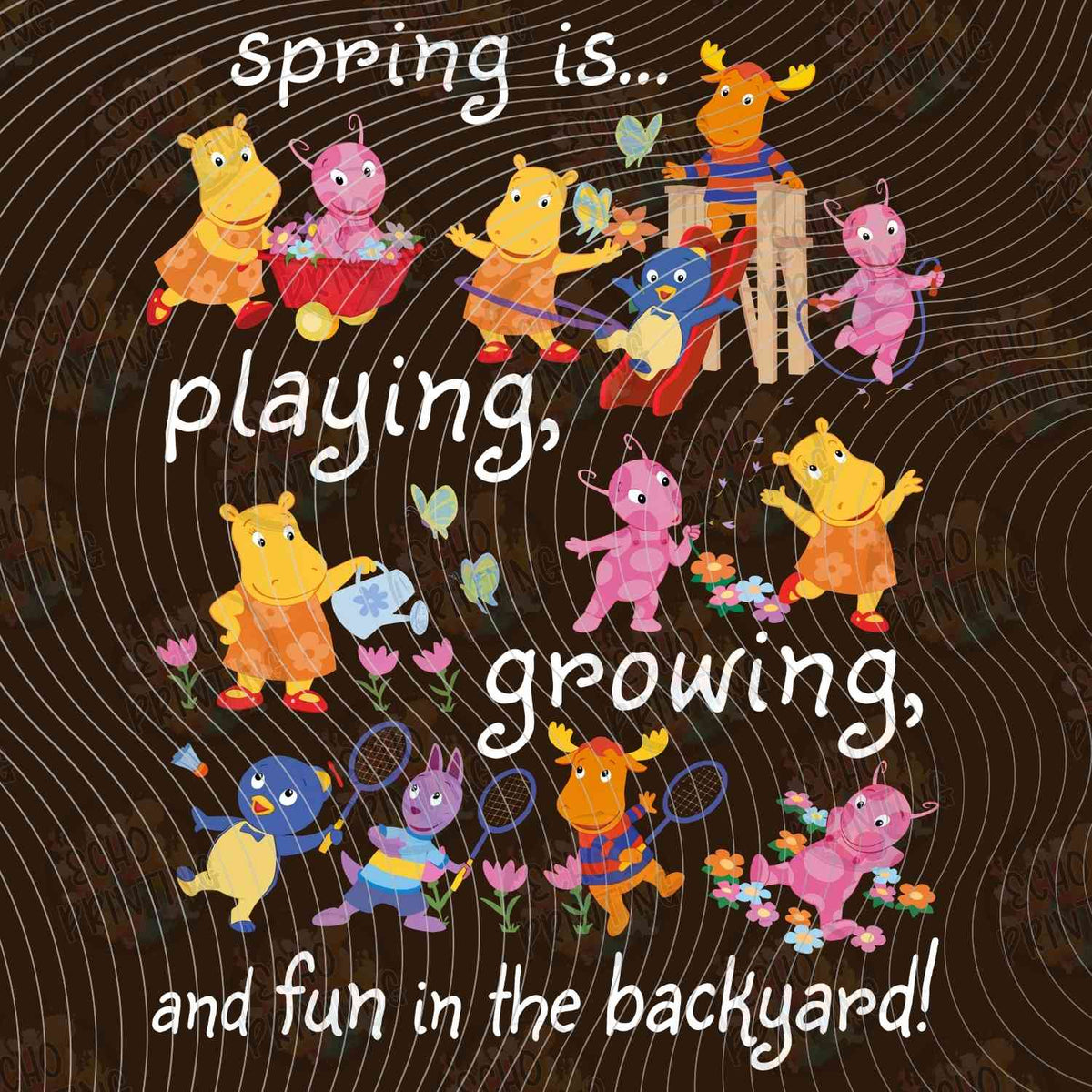 TBGRD 3 - SPRING IS PLAYING AND GROWING IN THE BACKYARD