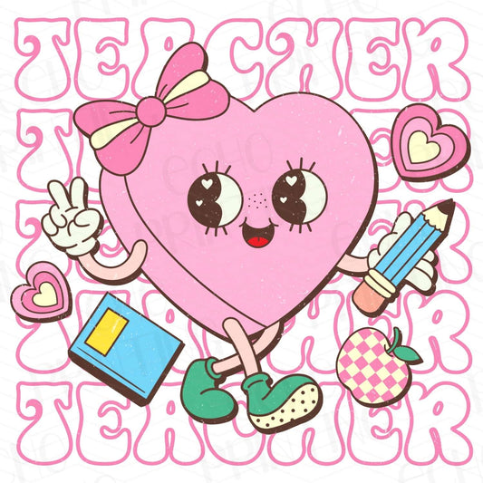 TCHR 140 – CUTE PINK TEACHER HEART