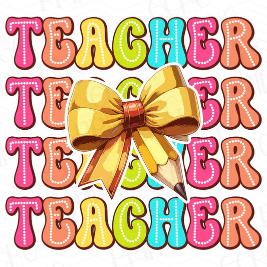 TCHR 173 – COLORFUL TEACHER BOW