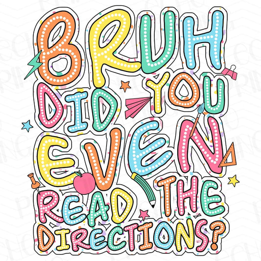 TCHR 177 – BRUH READ THE DIRECTIONS