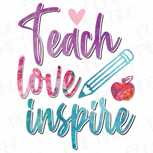 TCHR 20 – TEACH LOVE INSPIRE PENCIL AND APPLE