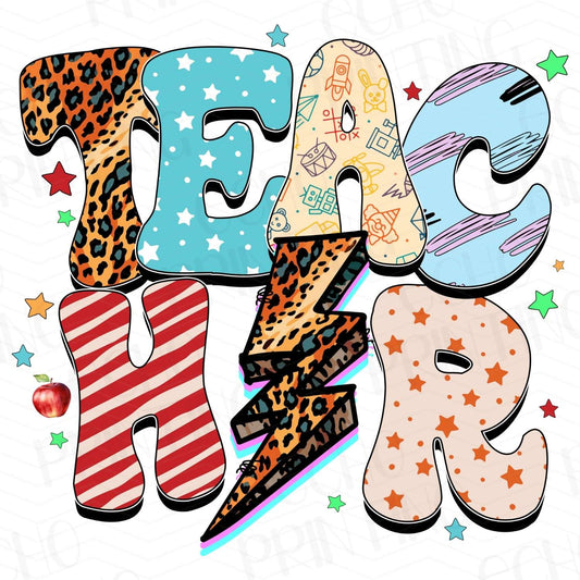 TCHR 218 – PATCHED ANIMAL PRINT TEACHER