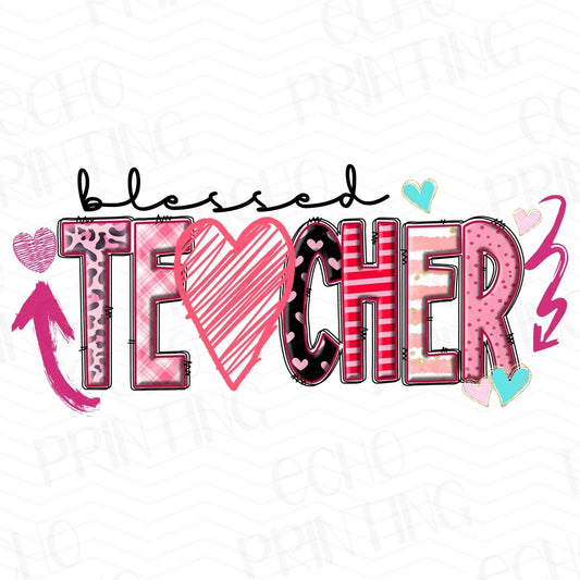TCHR 226 – PINK PATCHWORK BLESSED TEACHER