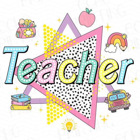 TCHR 238 – COLORFUL VINTAGE TEACHER