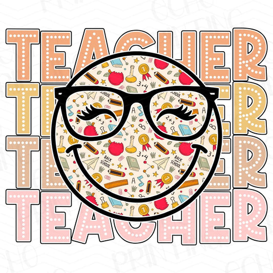 TCHR 239 – STACKED TEACHER SMILE FACE