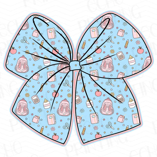 TCHR 273 – LIGHT BLUE HEART BOW FOR TEACHERS