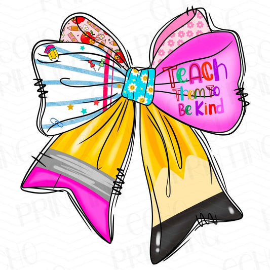 TCHR 275 – TEACH KIND COLORFUL BOW
