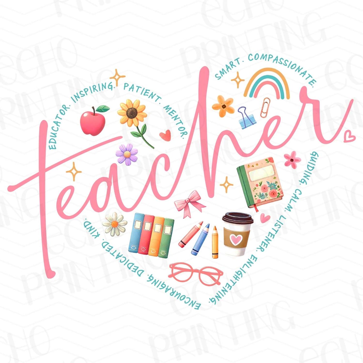 TCHR 290 – FLORAL HEART TEACHER