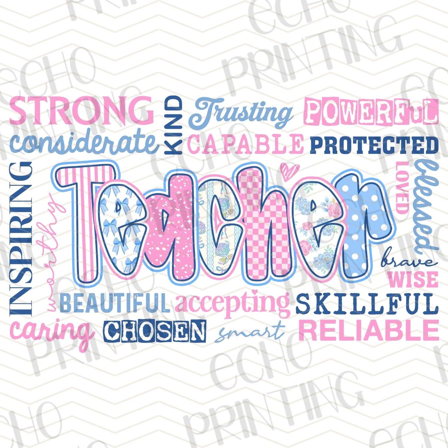 TCHR 317 – TRAITS IN BLUE CHECKERED TEACHER