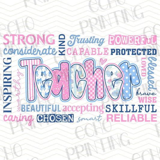 TCHR 317 – TRAITS IN BLUE CHECKERED TEACHER