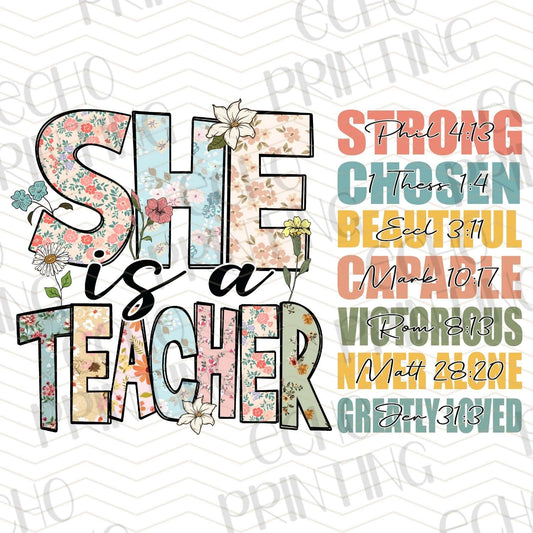 TCHR 323 – SHE IS A TEACHER WITH TRAITS STACKED