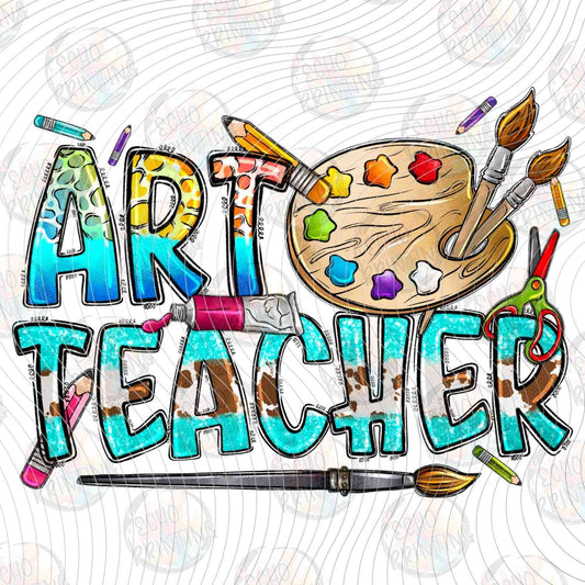 EDCTR 434 - ART TEACHER PAINT PALETTE AND BRUSHES