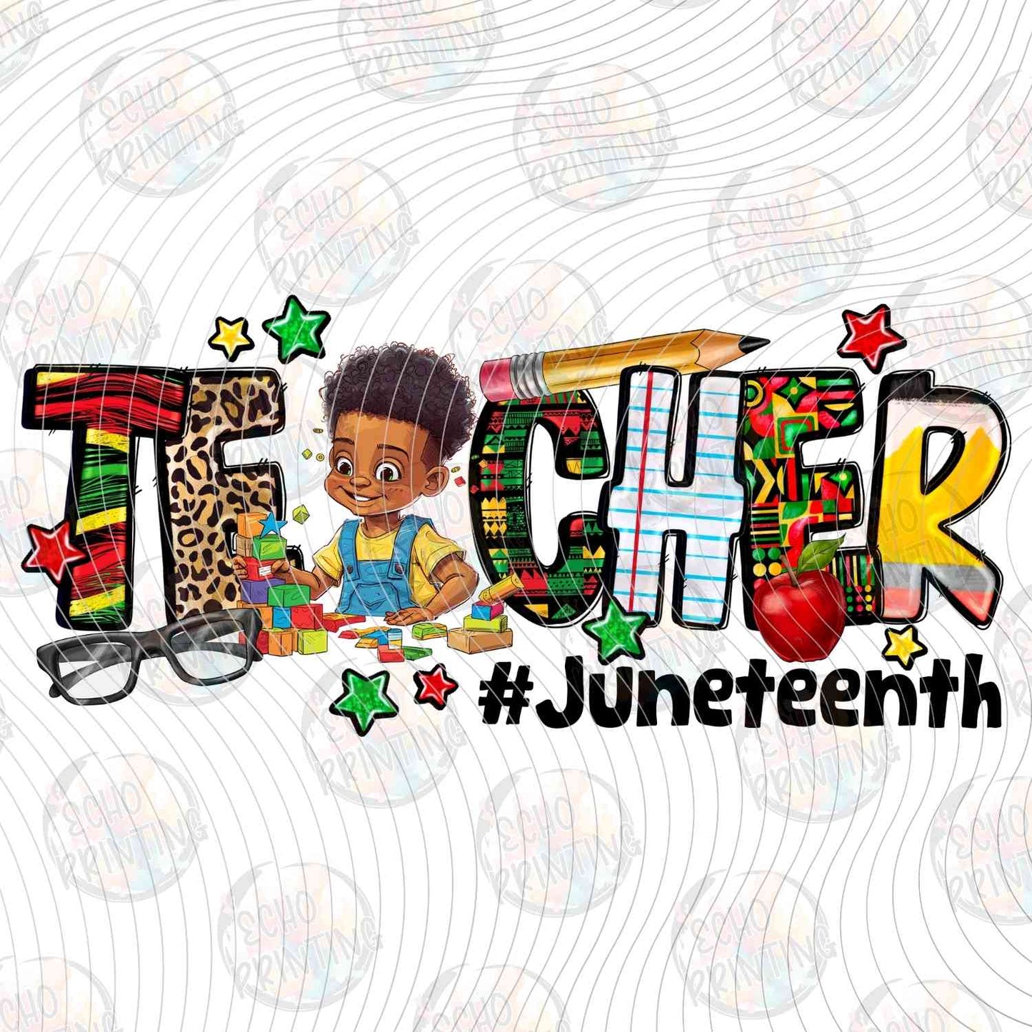 TCHR 458 - TEACHER JUNETEENTH LEOPARD DESIGN