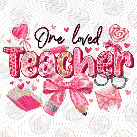 EDCTR 469 - ONE LOVED TEACHER PINK DESIGN
