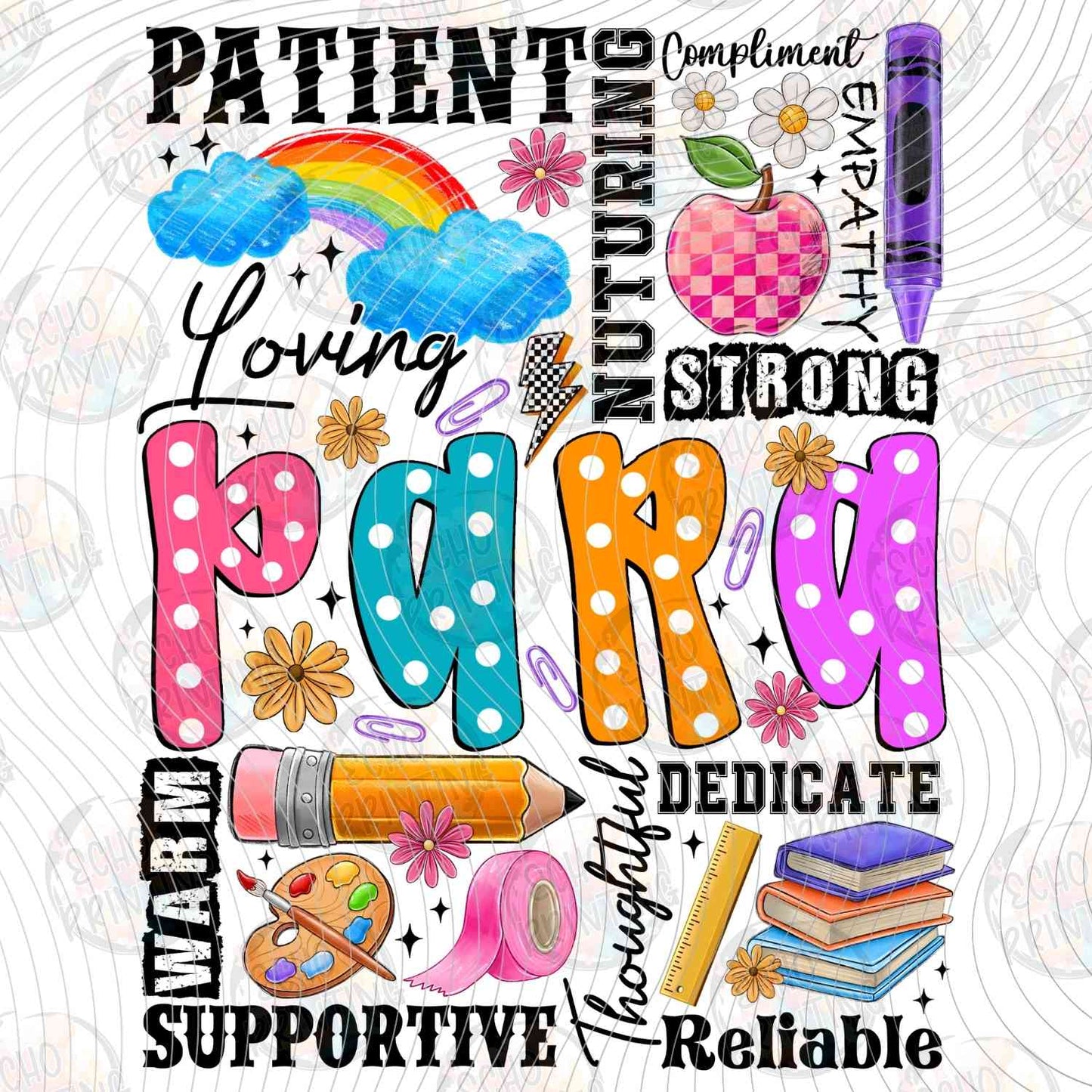 EDCTR 474 - PARA TEACHER COLORFUL VERTICAL DESIGN