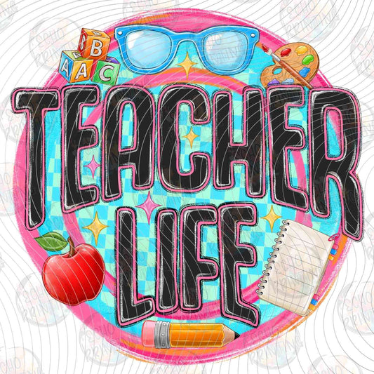 EDCTR 477 - TEACHER LIFE RETRO BADGE