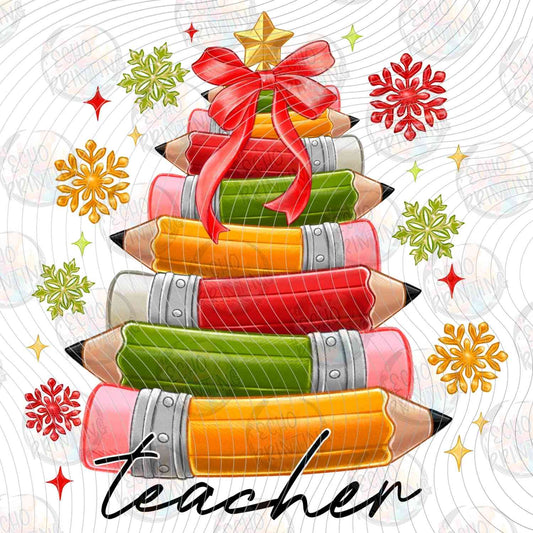 EDCTR 487 - TEACHER PENCIL CHRISTMAS TREE