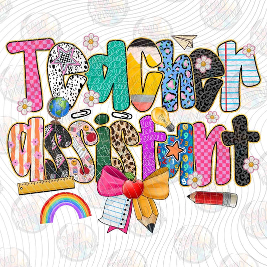 EDCTR 489 - TEACHER ASSISTANT COLORFUL LEOPARD PRINT