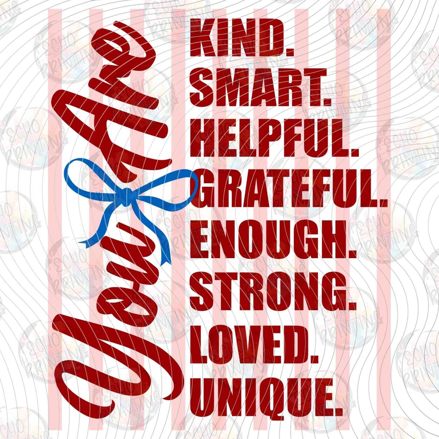 TCHR 547 - YOU ARE KIND SMART HELPFUL RED AND BLUE