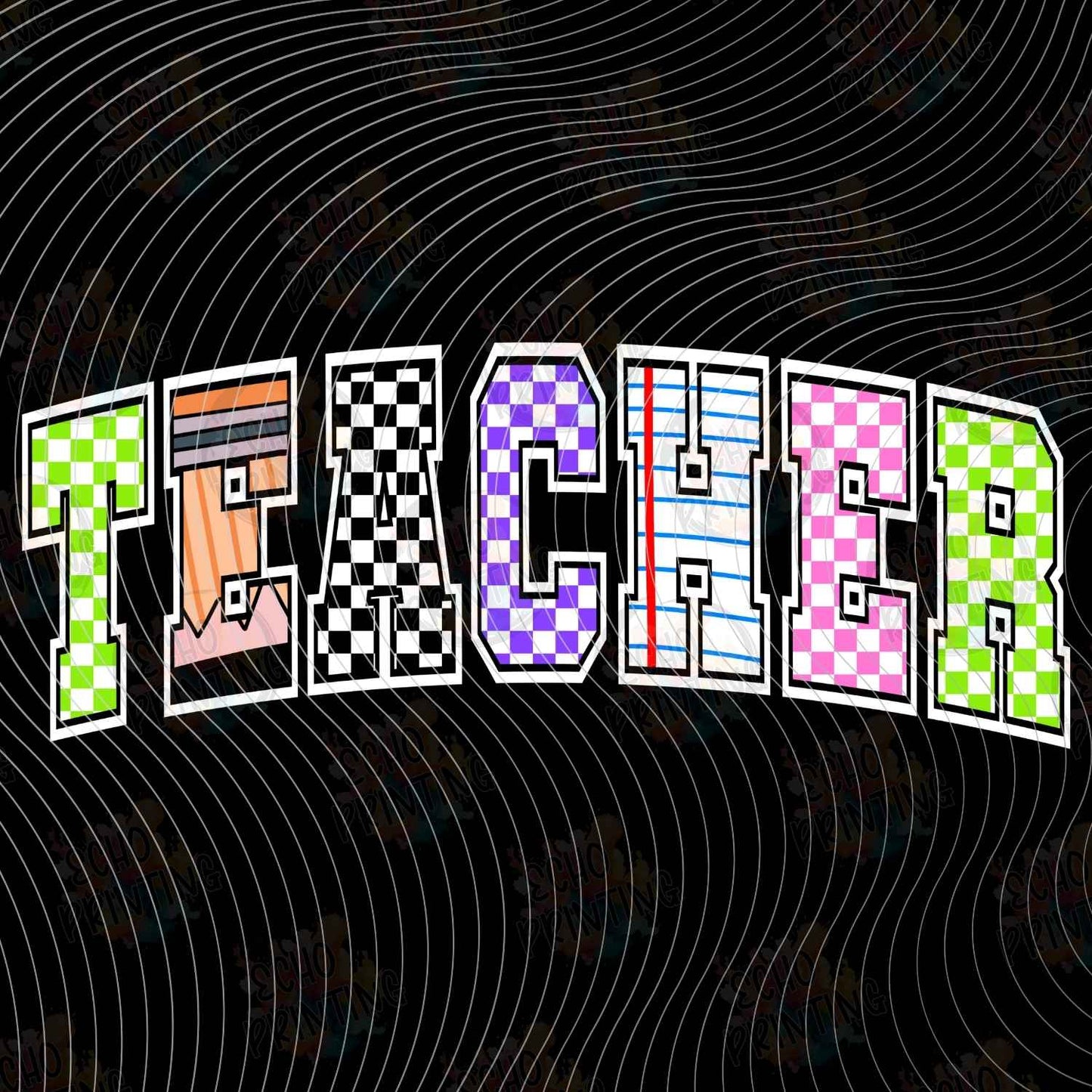EDCTR 640 - RETRO TEACHER CHECKERBOARD APPRECIATION