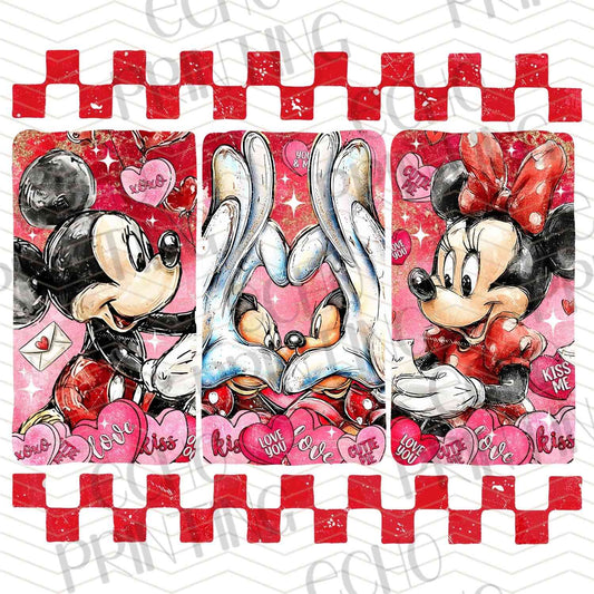 VLTC 167 - VALENTINE CARTOON CHARACTER STRIPS