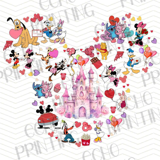 VLTC 169 - CARTOON HEAD SILHOUETTE VALENTINE ART