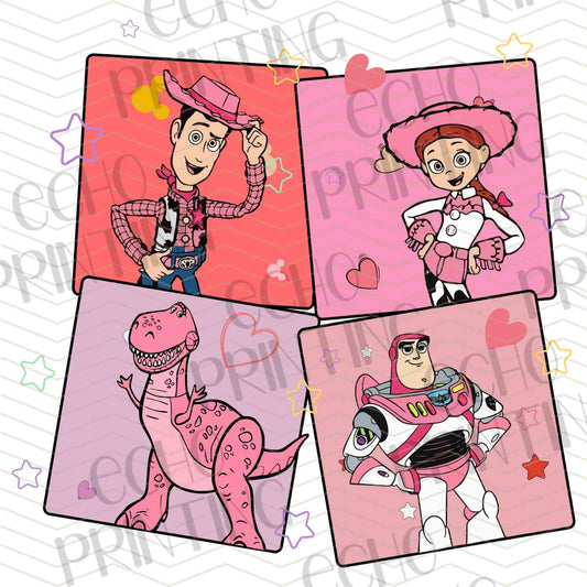 VLTC 171 - PINK CARTOON VALENTINE SQUARES