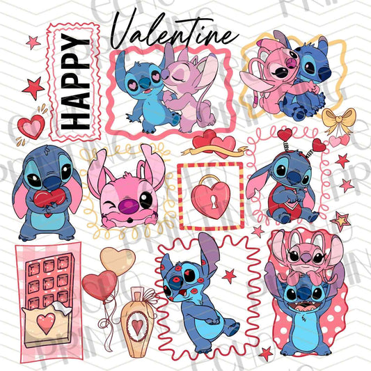 VLTC 188 - VALENTINE CARTOON STICKER SET
