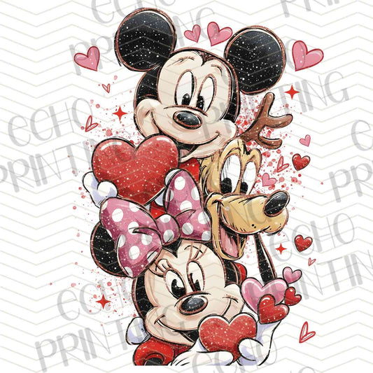 VLTC 226 - MOUSE HOLDING HEART VALENTINE ART