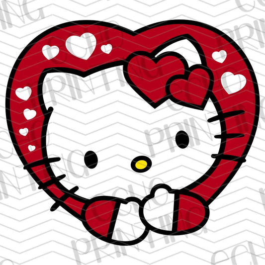 VLTC 22 - CUTE CAT CHARACTER HEART FRAME