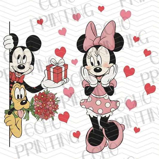VLTC 233 - MOUSE COUPLE VALENTINE FLOWERS