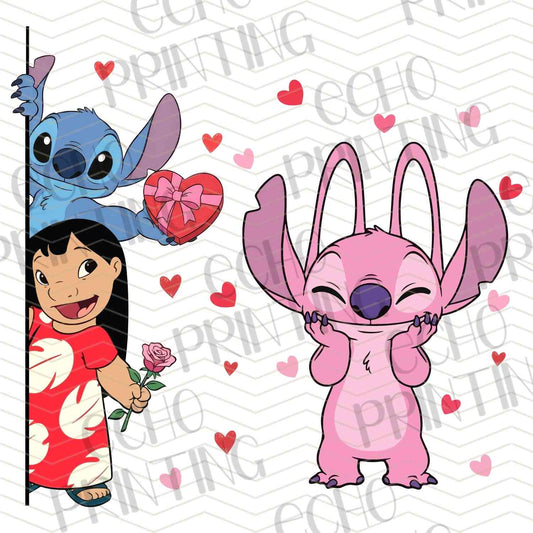 VLTC 236 - CUTE GIRL AND ALIEN VALENTINE ART
