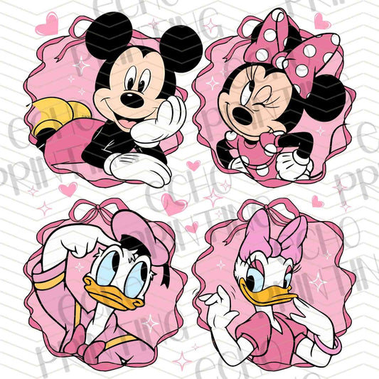 VLTC 255 - CARTOON MOUSE COUPLE PINK LOVE