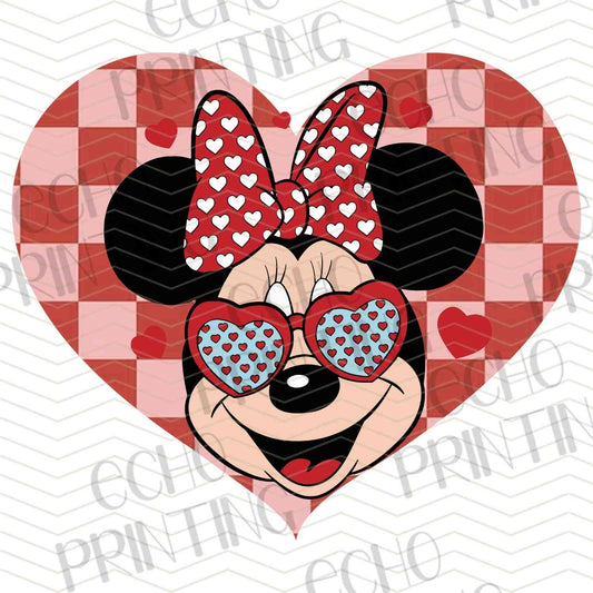 VLTC 265 – RED GINGHAM MOUSE VALENTINE FACE