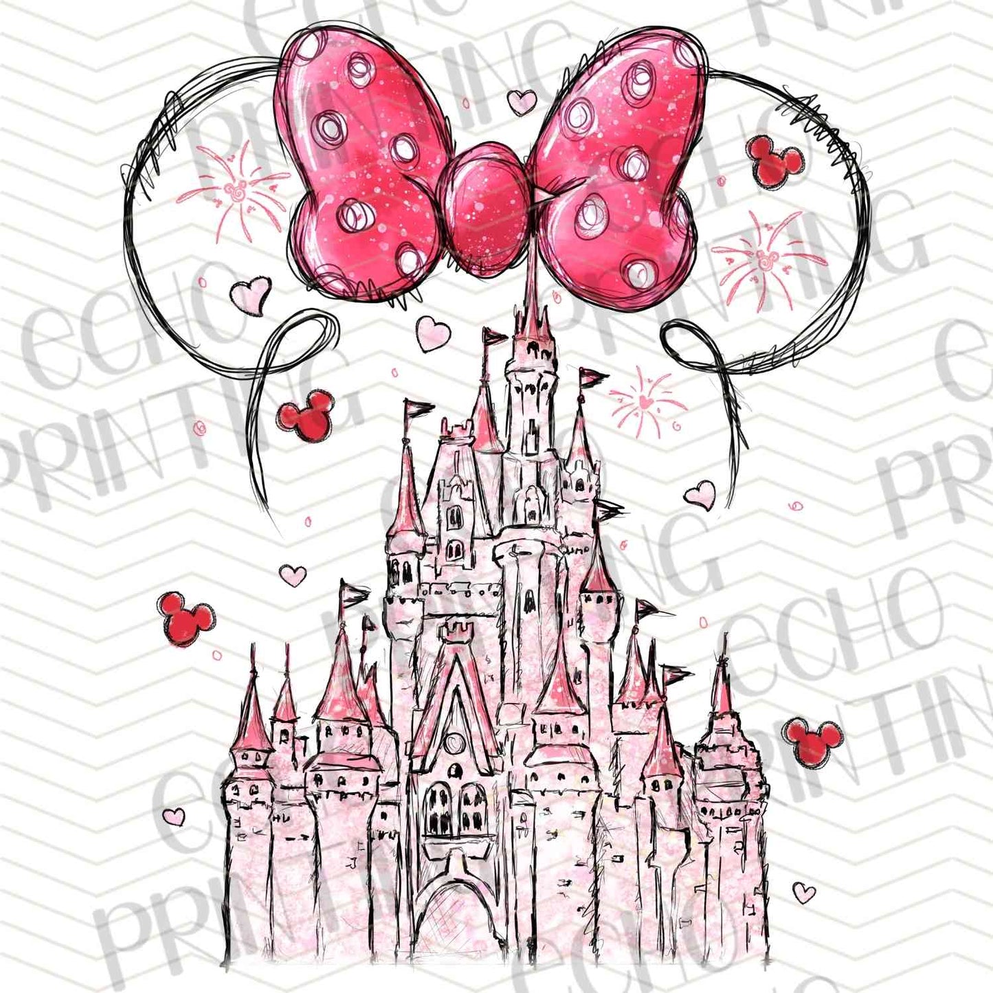 VLTC 313 - PINK BOW CASTLE VALENTINE ART