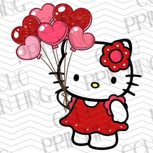 VLTC 32 - CUTE CAT GIRL WITH BALLOONS